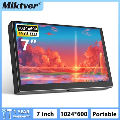 Miktver S701H Mini 7 Inch Industrial Screen HD 1024x600 HDMI Monitor TFT Panel Metal Housing With