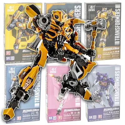 Trumpeter Transformers Animation Movies Comics Peripheral Toys Bumblebee Block Assembly Action Movable Model Figure Collection