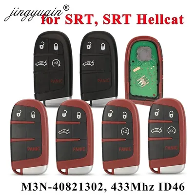 433MHz ID46 M3N Remote Car Key Fob for Dodge Challenger Charger SRT Hellcat Redeye Widebody Jeep