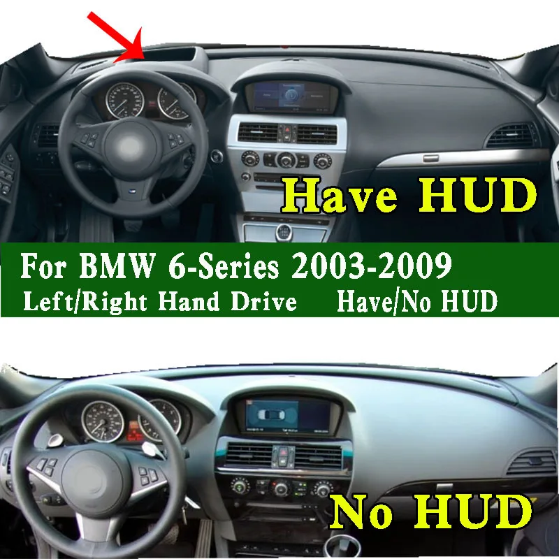 For BMW 6-Series Convertible E63 E64 M6 2003-09 Dashmat Dashboard Cover Instrument Panel Pad Dash Mat Anti-Dirt Proof Ornaments