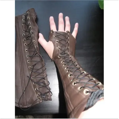 Medieval Armor Gloves Wide Cuffs Bracers Men Steampunk Warrior Gauntlet Renaissance Knights Templar