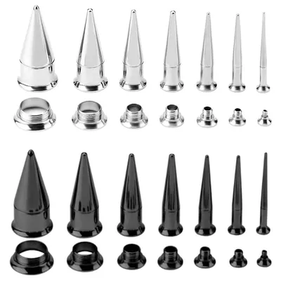 Stainless Steel Screw Fit Stretcher Ear Taper 2 in 1 Plug Tunnel Piercing Expander Jewelry Gauges