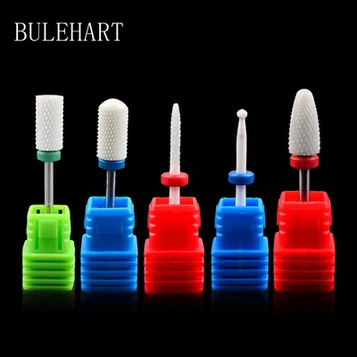 5 Pcs Milling Cutter For Manicure Set Ceramic Electric Drill Manicure Nail Drill Bits Removing Gel