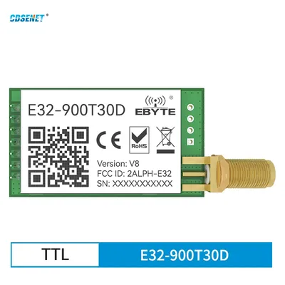 Long Range LoRa 915MHz RF Module CDEBYTE E32-900T30D 1W 915 MHz Wireless Transceiver iot Transmitter
