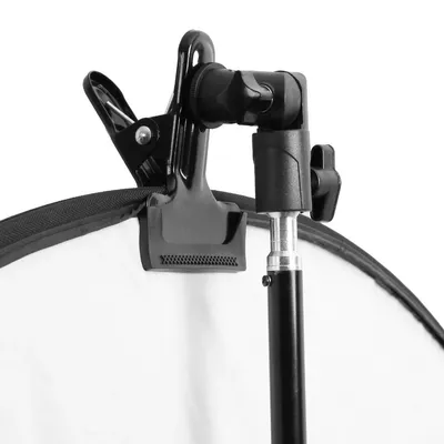 Reflector Clamp Clip Holder Light Stand Attachment 1/4" to 3/8" Screw Mount Swivel Adapter For Photo