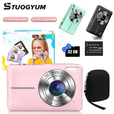 Digital Camera Children Camera for Children Camcorder with 16x Zoom Compact Cameras 1080P 44MP