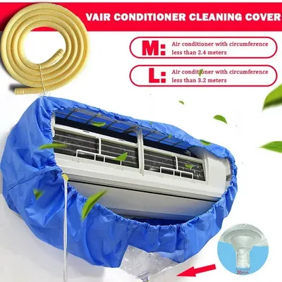 Large 2.4/3.2m Air Conditioner Cleaning Cover Double Layer Thickening Wash Mounted Protective Dust