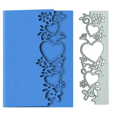 New Metal Cutting Dies Flowers And Hearts Pattern Scrapbooking Diy Greeting Card Edge Craft Cover