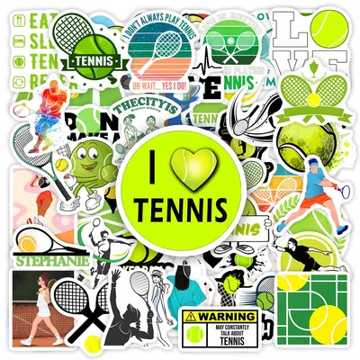 Tennis Theme Lovers Sticekrs DIY Toy Gift Decorative Graffiti Decal for Phone Laptop Bottles