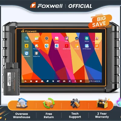 FOXWELL NT1009 10.1inch OBD2 Car Scanner ECU Coding Bidirectional Guided Functions OE All System OBD2 Automotive Diagnosis Tools