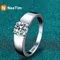 NeeTim 2 Carat D Color Moissanite Wedding Band Men Ring 925 Sterling Silver Engagement Rings For Man