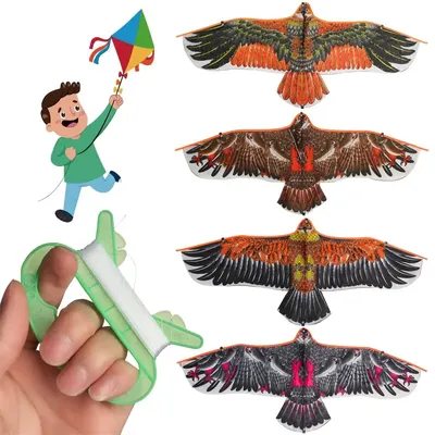 Flat Eagle Kite With 30 Meter Kite Line Children Flying Bird Kites Windsock Outdoor Toys Garden