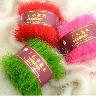 50g/Roll Knitting Yarn Long Wool Mink Cashmere Yarn Hand Knitting Crude Cashmere Wool Mink Wool Crochet Yarn for Knitting