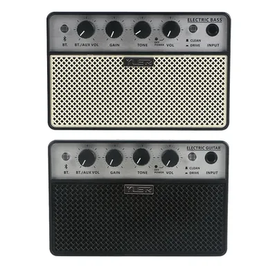 Yuer BA-10 Portable Audio Bluetooth Electric Guitar Bass Amplifier Clean/drive Effect 10w Small