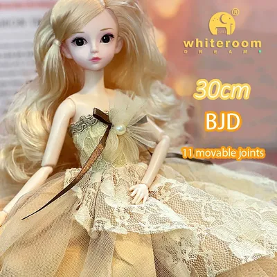 1/6 Dolls Toys For Girls Kids 4 To 6 Years FASHION GIFT DOLL CUTE TOY Makeup For Set Hinged Bjd Doll 30 cm Full Set Making