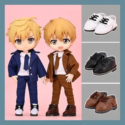 Obitsu 11 Doll Fashion Doll Formal Dress Suit Ob11 Doll Pointy Toe Shoes Accessories Diy Toy For