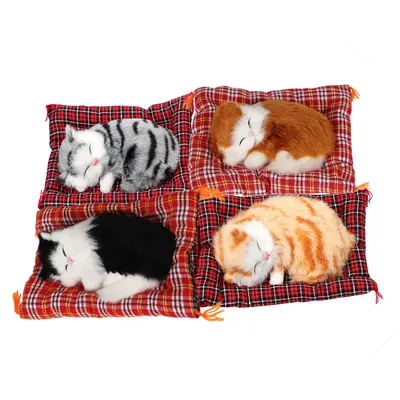 Lovely Plush Kittens Doll Toy Car-styling Car Ornaments Dashboard Decoration Home Decoration Cute
