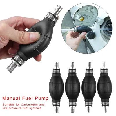 6mm/8mm/10mm/12mm Manual Fuel Pump Rubber Aluminum Hand Primer Oil Gasoline Petrol Diesel Liquid