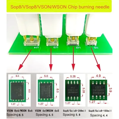 4pcs Sioc8 Sop8 for wsonvson chip download burn write probe spring needle flash eeprom chip burner