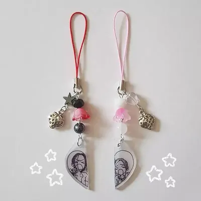 Handmade Nana e Hachi matching phone charm