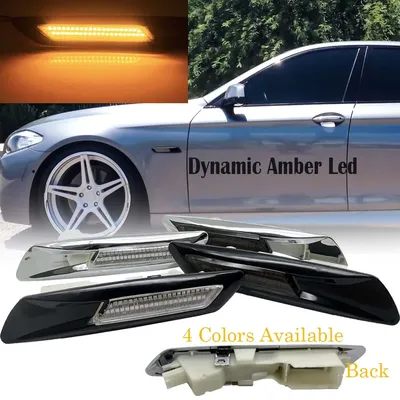 2x Sequential Blinker LED Side Marker Light For BMW 5 series F10 F11 F18 520Li 523 525Li 528i 550i