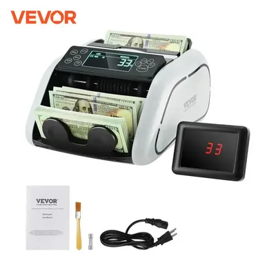 VEVOR 1000 Pcs/Min Money Counter Business Cash Register Bills Counterfeit Bill Detector by