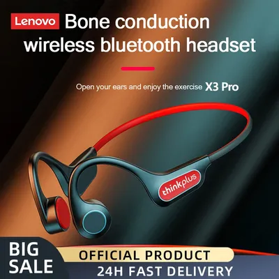 Lenovo Bone Conduction Earphones X3 Pro Bluetooth Hifi Ear-hook Wireless Headset with Mic Waterproof
