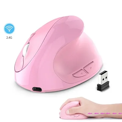 Rechargeable/Battery Vertical Mouse Wireless USB 2.4G Right Hand Ergonomic Mice For Computer Laptop