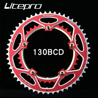 Litepro130BCD Bicycle Chainring Double Disc 53-39T for Road Bike Crankset Compatible 9/10/11Speed