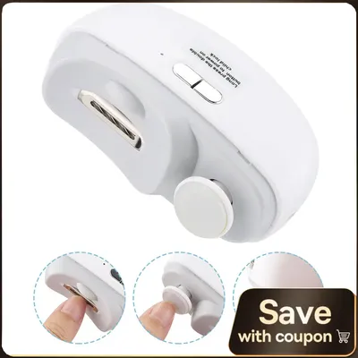 Electric Nail Clippers Automatic Anicure Trimmer With Light Adult Baby Fingernail Toe Scissors