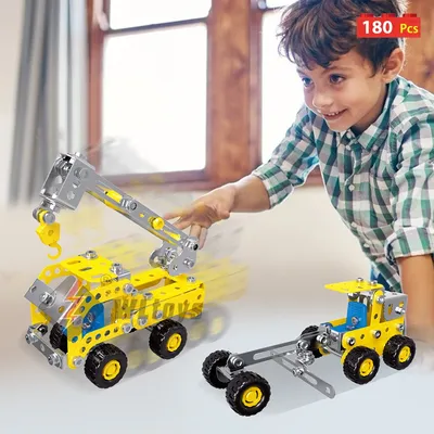 Engineering Vehicle Toy, Erector Set For Boys Age 8+, Learning Engineering Kids Building Blocks