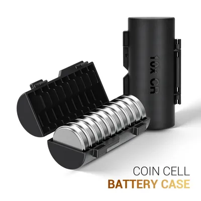 Coin Battery Container Coin Battery Holder Button Cell Battery Box for CR2016, CR2025, CR2032,