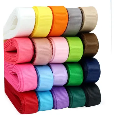 10 Meters Solid Grosgrain Ribbon Double Face Fabric for Gift Wrapping Wedding Decoration Sewing Crafts DIY Hair Bows Wholesale