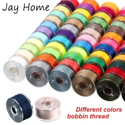 20 Multicolor Thread Spools Sewing Machine Bobbins Plastic Bobbins with Thread for Sewing Machines