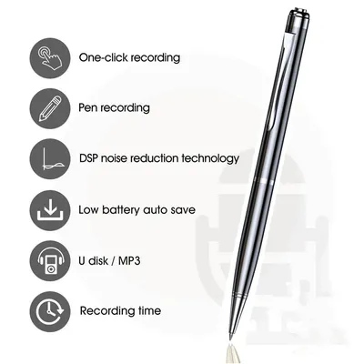 Digital Voice Recorder Pen Professional Audio Recording WAV Rechargeable Sound Dictaphone Long Time