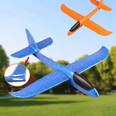 48CM Big Foam Plane Glider Outdoor Kids Toys Hand Throw Airplane Light Inertial EPP Bubble Planes
