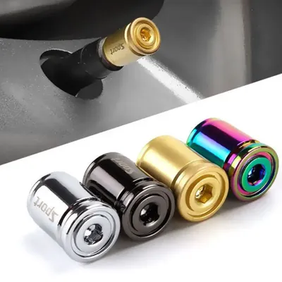 4x Car Styling Zinc Alloy Anti-theft Sport Car Tire Valve Caps Wheel Tires Tire Stem Air Cap