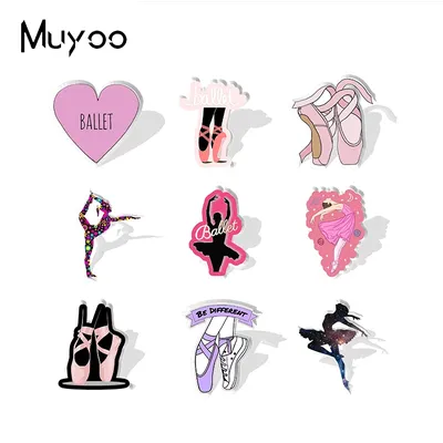 2023 New Arrival Fashion Ballerina Dancer Love Ballet Graffiti Handcraft Epoxy Acrylic Resin Lapel