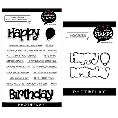 Happy Birthday Sentiments Clear Stamps February Newest 2023 Scrapbooking Cutting Dies Frames Card