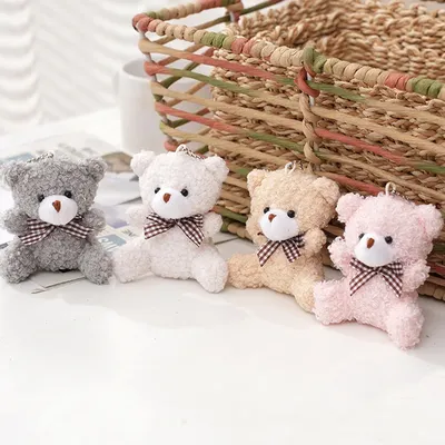 Cute Soft Stuffed Bear Mini Teddy Bear Dolls Plush Toys Key Chain Party Wedding Xmas Decoration