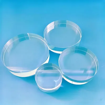 Clear Crystal Cylinde Paperweight Exquisite Crystal Round Cake DIY Glass Blank for Laser Engraving