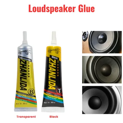 Black / Transparent Loud Speaker Repair Glue Foam Side Dust Cap Rubber Edge Cone Basin Strong