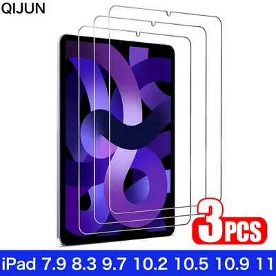 Tempered Glass Screen Protector For iPad 7 8 9 10th Air 1 2 9.7 10.2 10.9 Pro 11 10.5 Mini 3 4 5 6