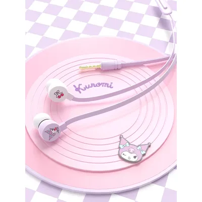 Sanrio Kuromi In-ear Wired Earphones Cinnamoroll Music Headset Pochacco Kawaii Games Sports