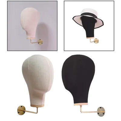 Mannequin Head Model Hat Holder Display for Shopping Mall Barbershop Men Wall Mounted Caps Storage