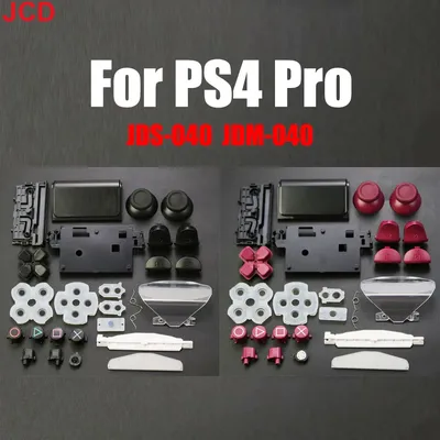 JCD 1set Full housing repair parts D-Pad Circle Square Triangle X Button set for PS4 PRO Controller