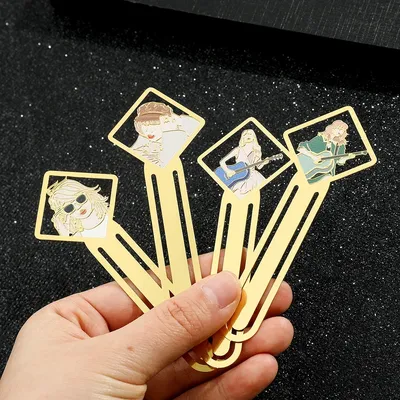Famous Singer Taylors Creative Metal Bookmarks for Women Men Fans Book Marks Lover Gifts Collection