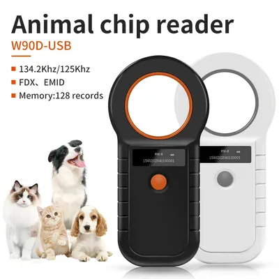 134.2KHz RFID Animal Reader 15 Digits 125KHz Pet ID Scanner EMID FDX-B ISO 11784/85 Microchip Tag