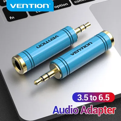 Vention Jack 3.5 to 6.5 Microphone Audio Plug for Amplifier Speaker AUX Cable 3.5 mm Jack to 6.35 mm