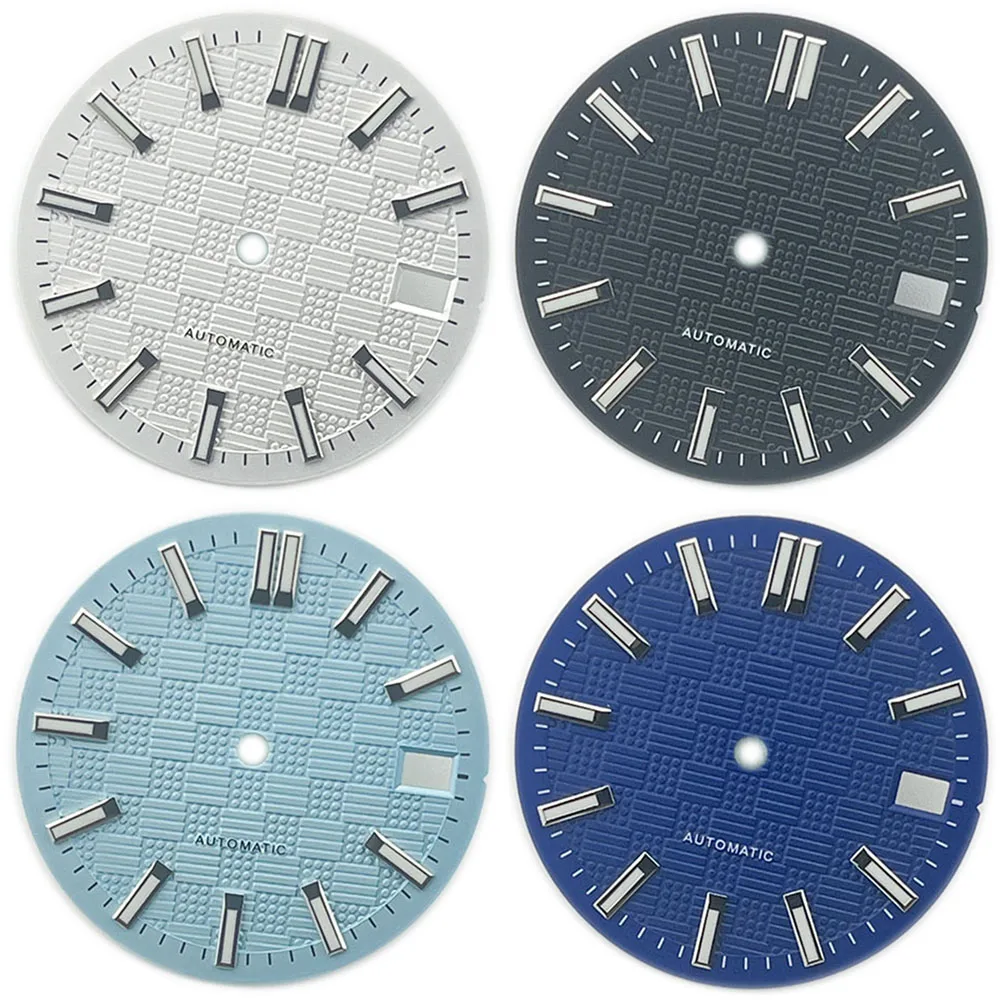 Replacement NH35 Dial Green Luminous 28.5mm Watch Dail for NH35A/4R35 Movement Mechanical Watch Face